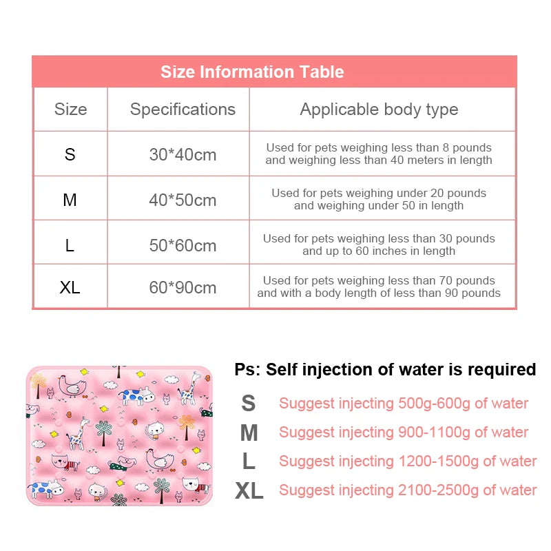 Cooling Mat Summer Pet Cat Dog Cold Bed for Small Big Dogs Pet Accessories Cat Durable Blanket Sofa Cat Ice Pad Blanket Supplies