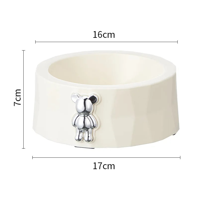 Pet Supplies Pet Stainless Steel Bowl Diamond Bear Pet Bowl Cat Food Bowl Dog Food Utensils anti Slip anti Overturning Dog Bowl
