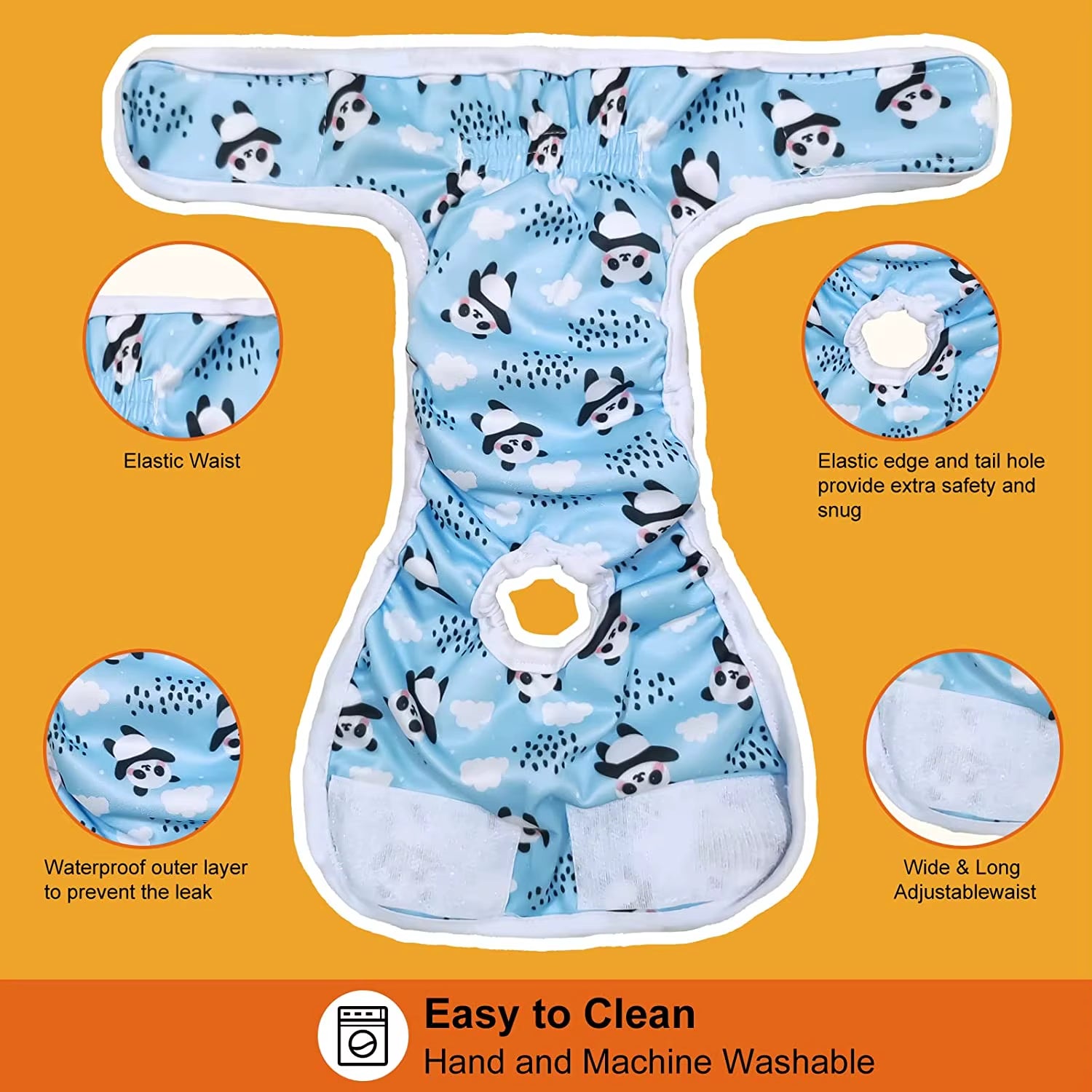 Washable Female Dog Diapers for Dog Period Panties,Comfy Reusable Physiological Panties Doggy Diaper for Small Medium Large Dogs
